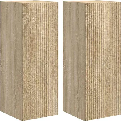 Zdjęcie produktu dla vidaXL Szafka wisząca pod TV 2 szt. Sonoma 30 x 31 x 80 cm materiał drewnopochodny