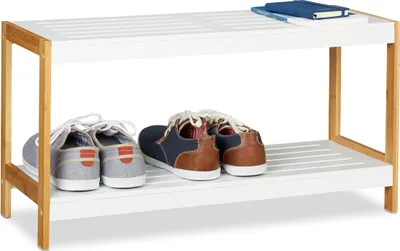 Image de Rangement pour chaussures 3 étagères, RD5157 blanc