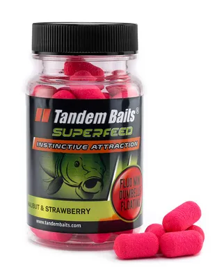 Obrázok produktu pre SuperFeed Fluo Mini Dumbells Floating 30g Halibut & Jahoda