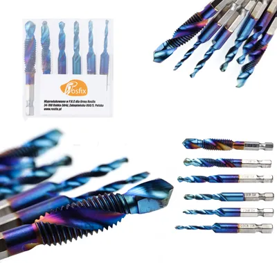 Productafbeelding van Tappenset 6-Delig – HSS Tappen M3–M10 | 1/4" Schacht 67–71 mm | Metaal, Hout, Kunststof