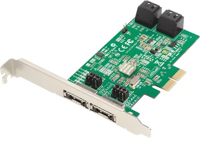 Produktbild von Dawicontrol DC-624E RAID, SATA, PCI Express x2, 0, 1, 5, 10, JBOD, SPAN, 6 Gbit/s, Low Profile PCIe, Marvell 88SE9230