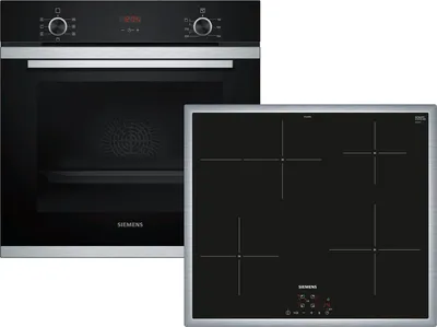 Produktbild von Siemens EQ212XA01Z Set Backofen HB213ABS0 Edelstahl + Induktionskochfeld EH64KBFB5E