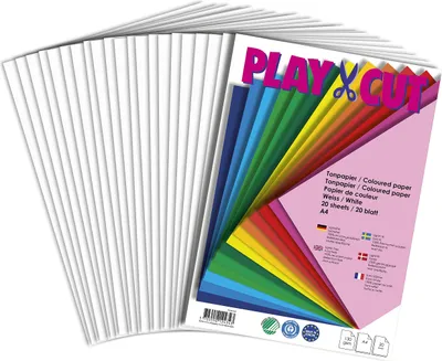Productafbeelding van Gekleurd papier A4, 130 g/m², wit, 20 vellen