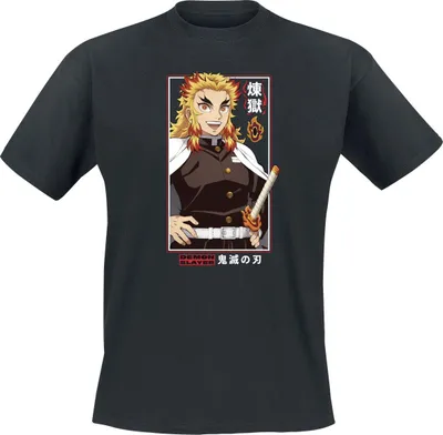 Produktbild von Demon Slayer T-Shirt Herren Rengoku schwarz XL