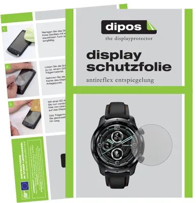 Produktbild von 2x Schutzfolie für Mobvoi TicWatch Pro 3 (47mm) matt Displayschutzfolie Folie Display Schutz dipos