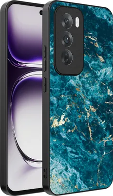 Produktbild von Smartphonica Telefon Fall geeignet für Oppo Reno 12 Pro mit Marmor-Druck - TPU zurück Abdeckung Fall blau Marmor-Design - Blau