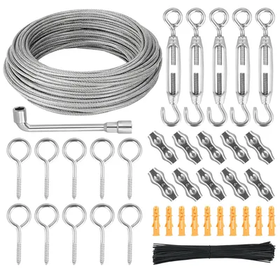 Produktbild von Edelstahl Drahtseil 3 mm 30 m - Stahlseil Kabel - Schwerlast Ausführung - Für Gartengeländer und Zaun - Für Outdoor Zelt und Abspannseil