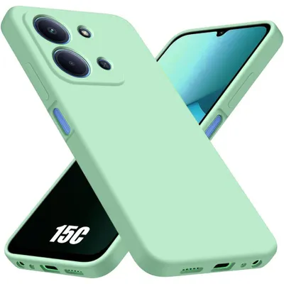 Image de Coque pour Xiaomi Redmi 15C 4G/5G, Silicone Liquide Protection Slim Légère Anti-Rayures - Vert