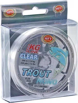 Produktbild von WFT Angelschnur Trout Mono (transparent, 200 m) Ø mm: 0,18