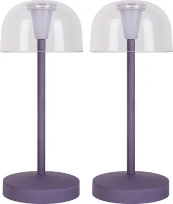 Produktbild von Näve Leuchten LED Außentischleuchte GOMBA mit LED Platine dimmbar LED Außentischleuchte GOMBA mit LED Platine dimmbar Außentischleuchten - 2er-Set Akku-/Tischleuchte "GOMBA" H: 18,5cm frosted almond, Tischlampe für den Außenbereich im Modern Style aus Metall und Kunststoff in beige, 18,5 cm hoch, Ø 8 cm, LED Platine – dimmbar – Berührungssensor – Akkubetrieb