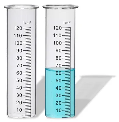 Productafbeelding van 2 Stuks Vervangglas voor Regenmeter met Schaal