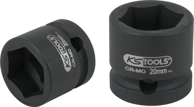 Produktbild von KS Tools 515.0068, Steckschlüssel-Satz, 1/2", Metrisch, 15 Kopf/Köpfe, 20 mm, Chrom-Molybdän-Stahl