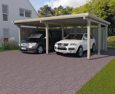 Produktbild von Doppelcarport 618 Gr.1 mit PVC B x T x H 603 x 512 x 233