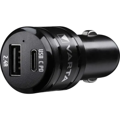 Image de VARTA Car Charger Dual USB Type C Power Delivery & USB A, Farbe:Schwarz