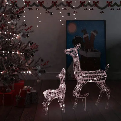 Obrázek produktu pro The Living Store LED sobí rodina Vánoční dekorace akrylová 160 LED teplá bílá
