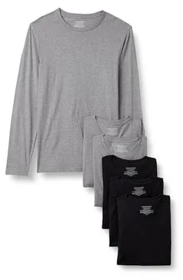 Productafbeelding van A. Essentials Herenonderhemd, slim fit, met ronde hals, set van 6