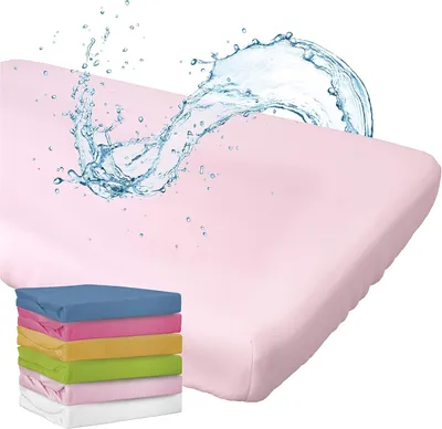 Immagine prodotto di Lenzuolo con fodera per materasso integrata, 60 x 120 cm, rosa, per culla