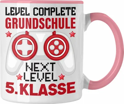 Produktbild von Trendation - 5. Klasse Jungs Weiterführende Schule Grundschule Geschenk Tasse Gamer Schulkind 5. Klasse  (Rosa)