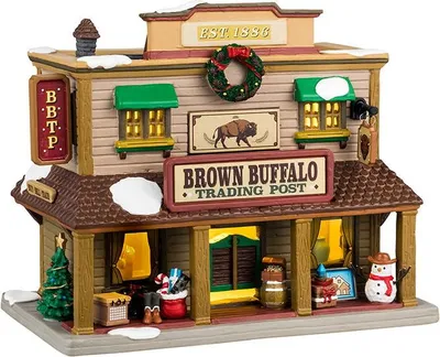 Produktbild von LEMAX Miniatur Weihnachtshäuschen für Miniaturdörfer, braun, 16x25x25 cm