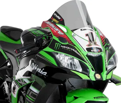 Imagen del producto de Cúpula Puig, modelo R-Racer, color ahumado claro, homologada ABE, para Kawasaki