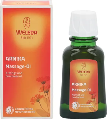Produktbild von Weleda 005943DC, Massageöl, 50 ml, Entspannung, Lavendel, Rosmarin, Flasche, Arnika, Olive, Sonnenblume