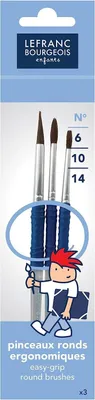 Produktbild von LEFRANC & BOURGEOIS Haarpinsel Set PONY "Grippy" 3 Pinsel