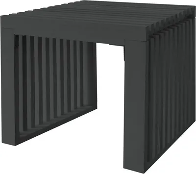 Produktbild von Home Deluxe - Sitzbank aus Holz LORA Schwarz - 50 cm I Gartenbank , Parkbank, Sitzgelegenheit
