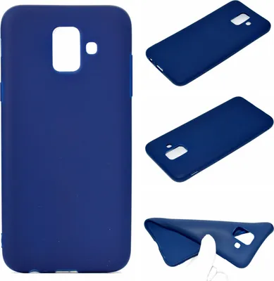 Produktbild von für Samsung A6 2018 Lovely Candy Color Matte TPU Anti-Scratch rutschfeste Schutzhülle Rücken Case Navy