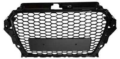 Kühlergrill SCHWARZ GLANZ Waben Gitter für Audi A3 8V Vorfacelift ab 2012-2016 – Produktansicht