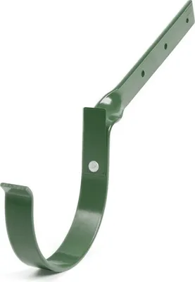 Produktbild von BRYZA Gedrehter Rinnenhaken aus Metall Ø 75 mm, Grün RAL 6020
