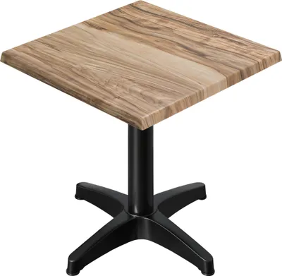 Produktbild von WBC | Bistro Außen Tisch | B:T:H 70 x 70 x 80,5 cm | Sheesham / Schwarz | Quadratisch | Bistrotisch Gastro Tisch