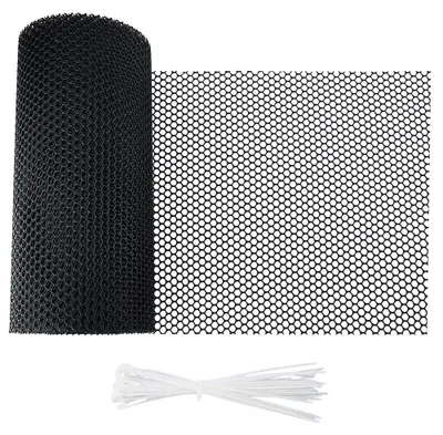 Immagine prodotto di Elzusha - Recinzione in plastica per pollame, lunghezza 15 metri, larghezza 40 cm, colore nero