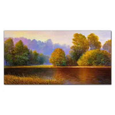 Produktbild von Coloray Bild aus Leinwand 120x60 Leinwand Dekoration - Fluss Natur
