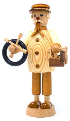 Räuchermännchen Autoschlosser, 25 cm, Handarbeit aus Holz