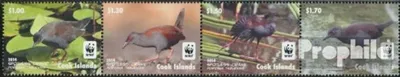 Produktbild von Briefmarken Cookinseln 2014 Mi 1997-2000 Viererstreifen (kompl.Ausg.) postfrisch Südseesumpfhuhn