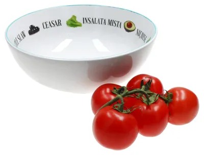 Produktbild von Salatschüssel Porzellan Ø 26,5cm 2,5L Servierschale mit Motiv