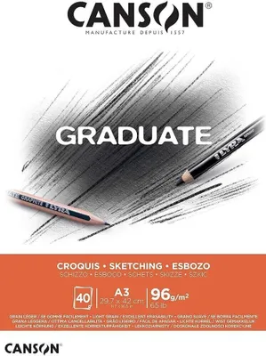 Obrázek produktu pro Canson Graduate, Umělecký papír, 96 g/m², 40 listy