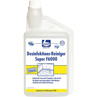 Produktbild von Dr. Becher Desinfektionsreiniger Super F6000 1L (1er Pack)