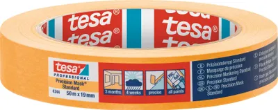 Productafbeelding van TESA Professional 4344, universele afplaktape, papier, oranje, geschikt voor metaal, kunststof, rubber en hout, universeel