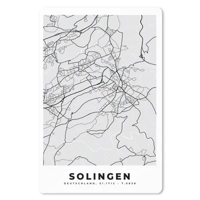 Produktbild von MuchoWow® Mauspad Mousepad Karte - Deutschland - Solingen- Karte - Stadtplan 18x27 cm - Mousepads - Maus Mat - Pad - Mausunterlage