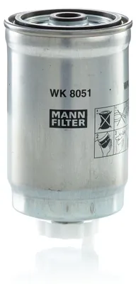 Produktbild von MANN Kraftstofffilter für Chrysler Voyager Fiat Freemont Jeep Lancia