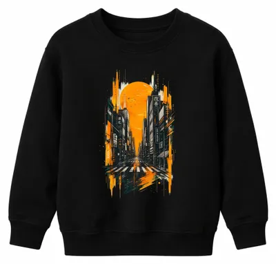 Imagen del producto de Lost in Motion, Kaizen, Evolve, Japón, Y2K, Cyberpunk, Sudadera con capucha, color negro, talla 116