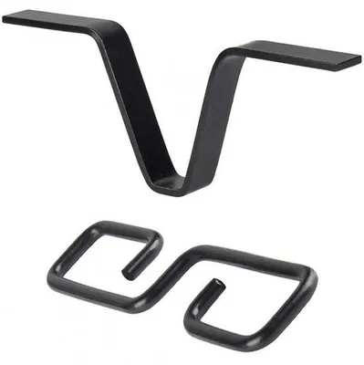 Produktbild von Regenkettenhaken – V-förmiger Haken – Clip zur Befestigung der Regenkette an der Dachrinne – Zubehör für Regenwasserableitung – 15,6×6cm – Schwarz