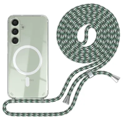Produktbild von EAZY CASE Handykette für Samsung Galaxy S24 Silikon Hülle mit Band, transparent