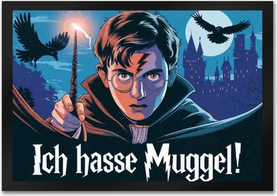 Produktbild von Grimmiger Zauberlehrling - Ich hasse Muggel Fußmatte in 35x50 cm
