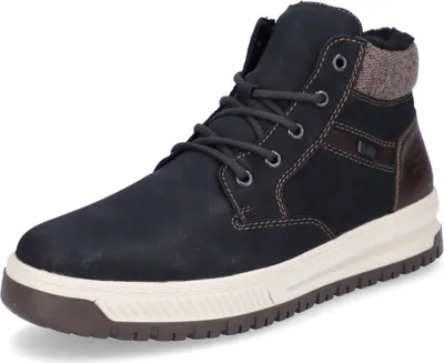 A single black boot is shown against a white background.