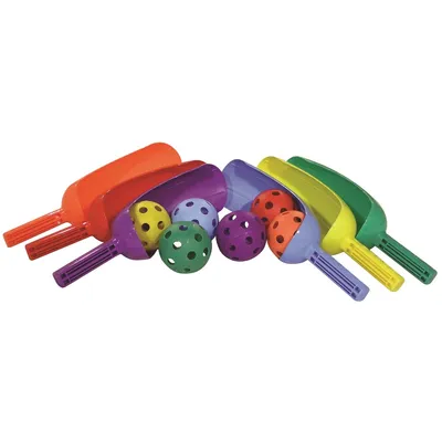 Produktbild von Spordas Scoop Set - 6 bunte Schläger und Bälle für Outdoor-Spiele