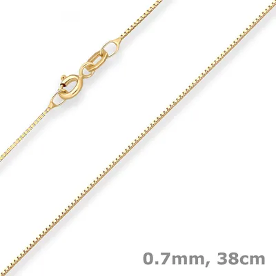 0-7mm-Veneziakette-aus-750-Gelbgold-38cm