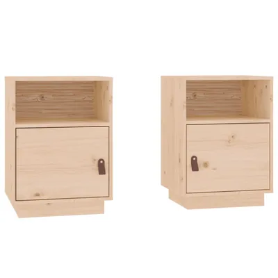 Produktbild von Nachttische 2 Stk. 40x34x55 cm Massivholz Kiefer