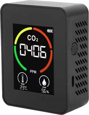 Produktbild von Detektor CO2 Monitor kvality vzduchu TVOC Tester USB nabíjanie Teplomer Vlhkomer pre domácnosť